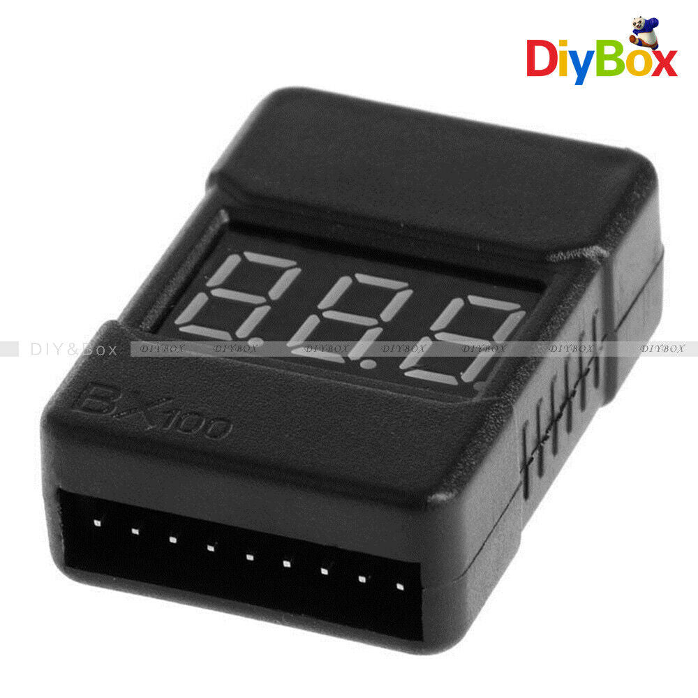 BX100 1-8S Lipo Battery Voltage Tester/ Low Voltage Buzzer Alarm w/ Dual Speak