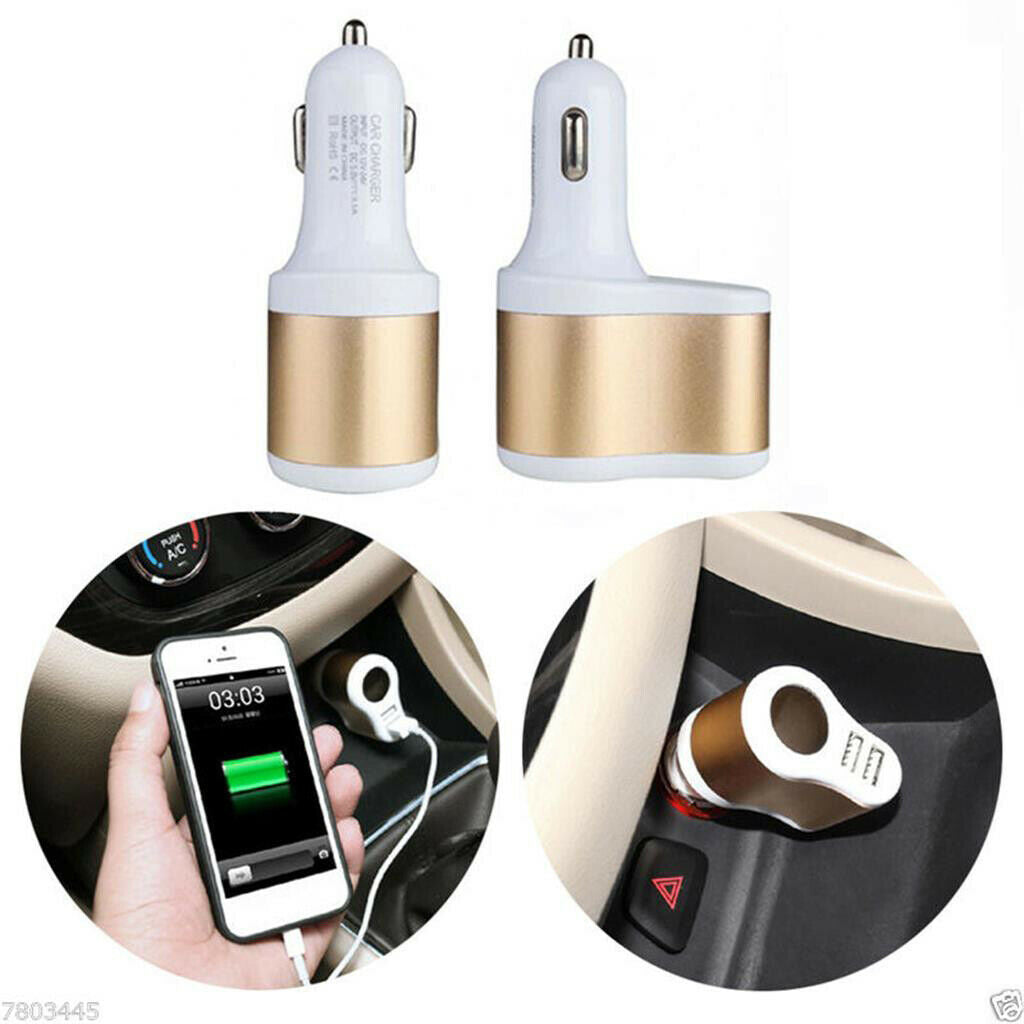 2.1A Dual USB Cigarette Lighter Socket Mobile Phone Car Charger