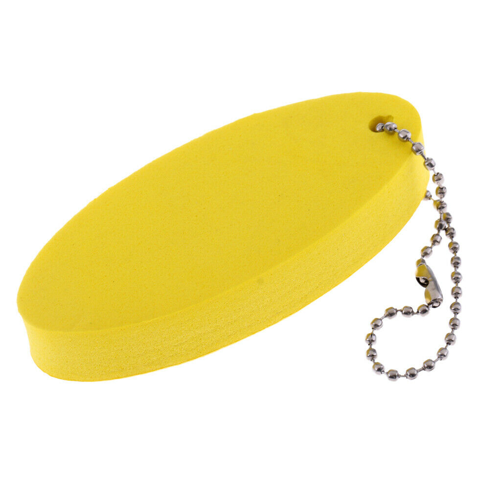 2 Pieces Yellow And Black Floating Keychains Oval Shape Pendant Unisex Fashion