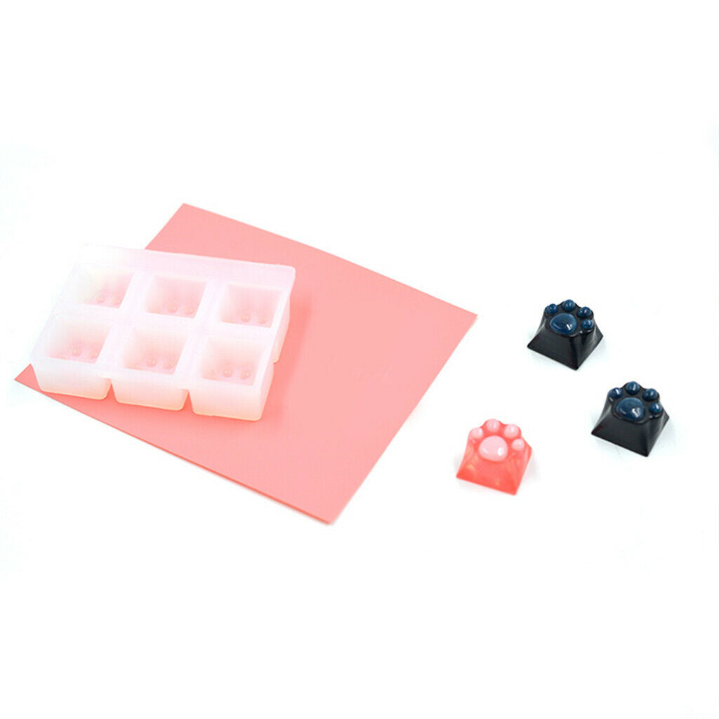 1Sets Manual DIY Mechanical Keyboard Key Cap Silicone Mold UV Crystal Epoxy Mold
