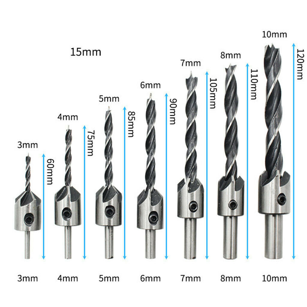 23Pcs Woodworking Chamfer Drilling Tool Garden Equipment Supplies Hardware