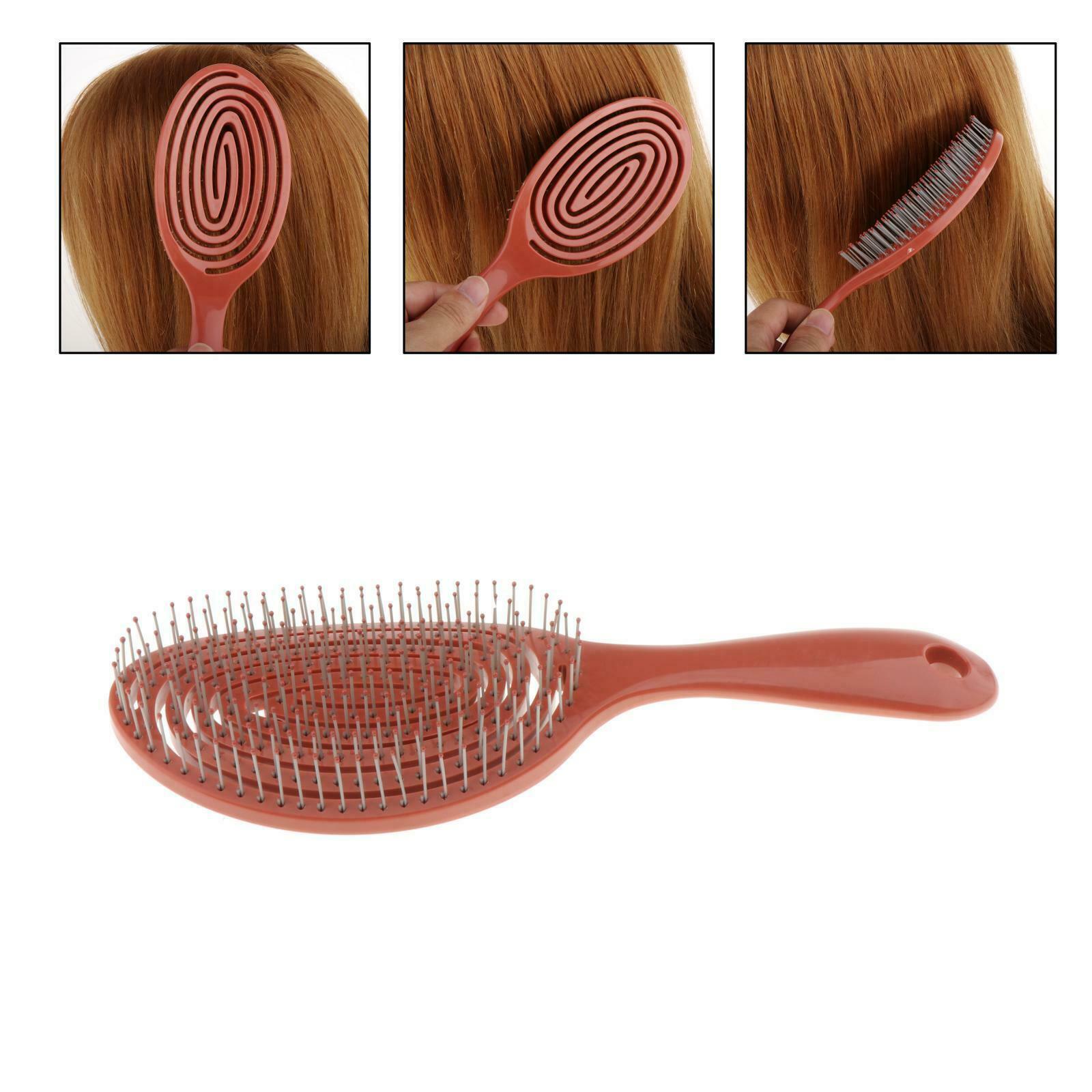 Detangler Comb Hair Brush Styling Comb Scalp Massage Hair Care Brown