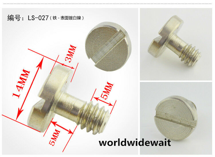 10pcs 1/4" Screws Bolts for Camera Tripod Quick Release Plate LS-027