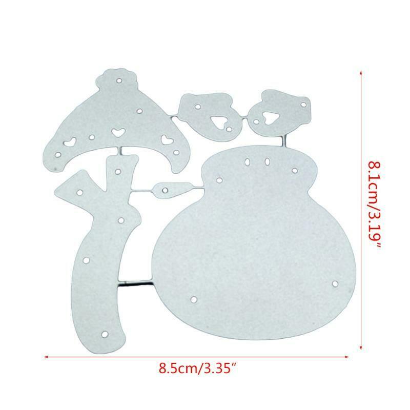 Snowman with Gloves Metal Cutting Dies Christmas Stencil DIY Scrapbook Template
