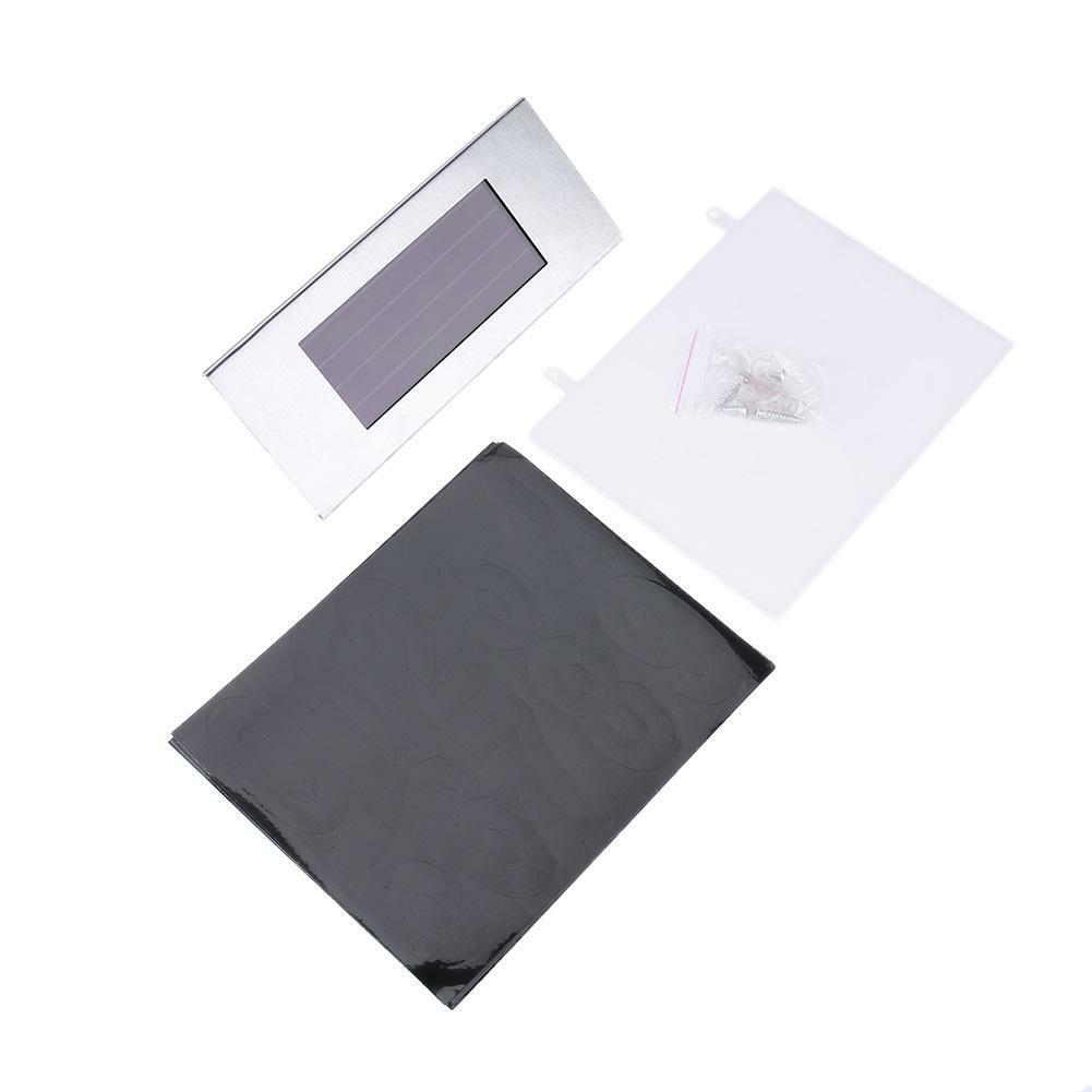 LED Solar Power Number Doorplate Light Outdoor House Signs Wall Lamp Waterproof