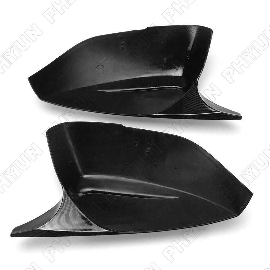 2x Carbon Fiber Look Car Side Mirror Cover Cap Trim For INFINITI Q50 Q70 2014-21