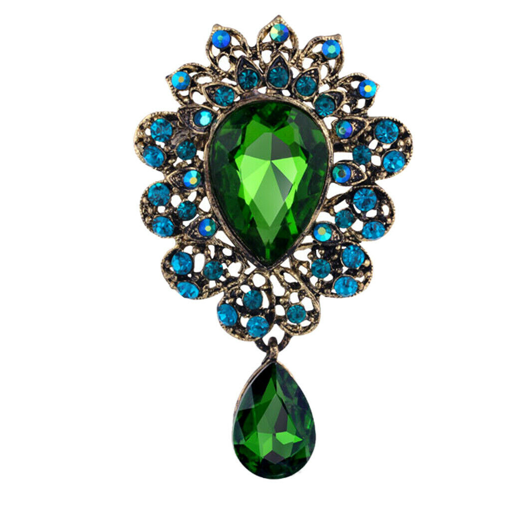 Wedding Bridal Dangle Crystal Rhinestone Brooch Pin Brooches Gift