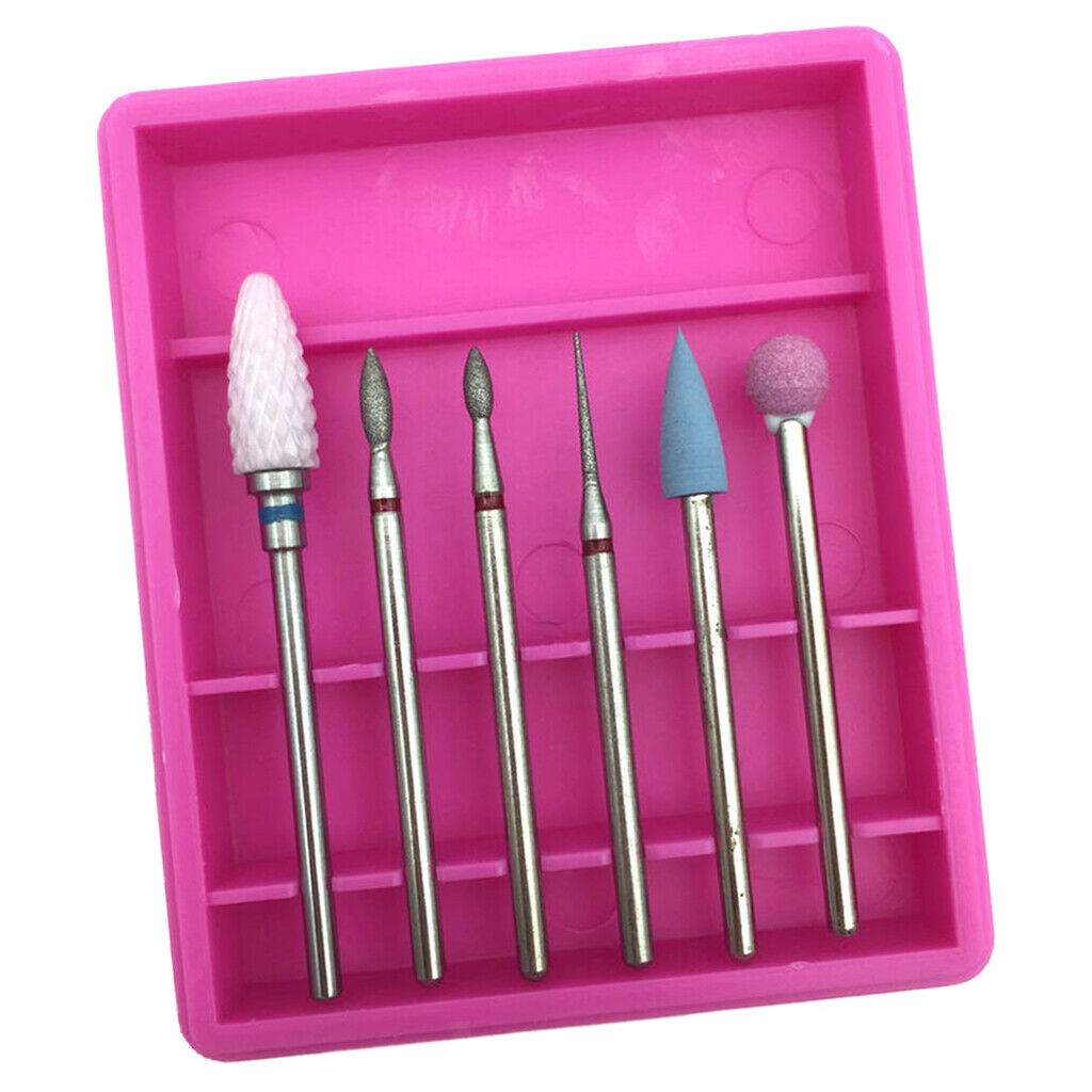 6pcs Electric Nail Drill Bit Set Grinding Head for Acrylic UV Gel Shaping 05