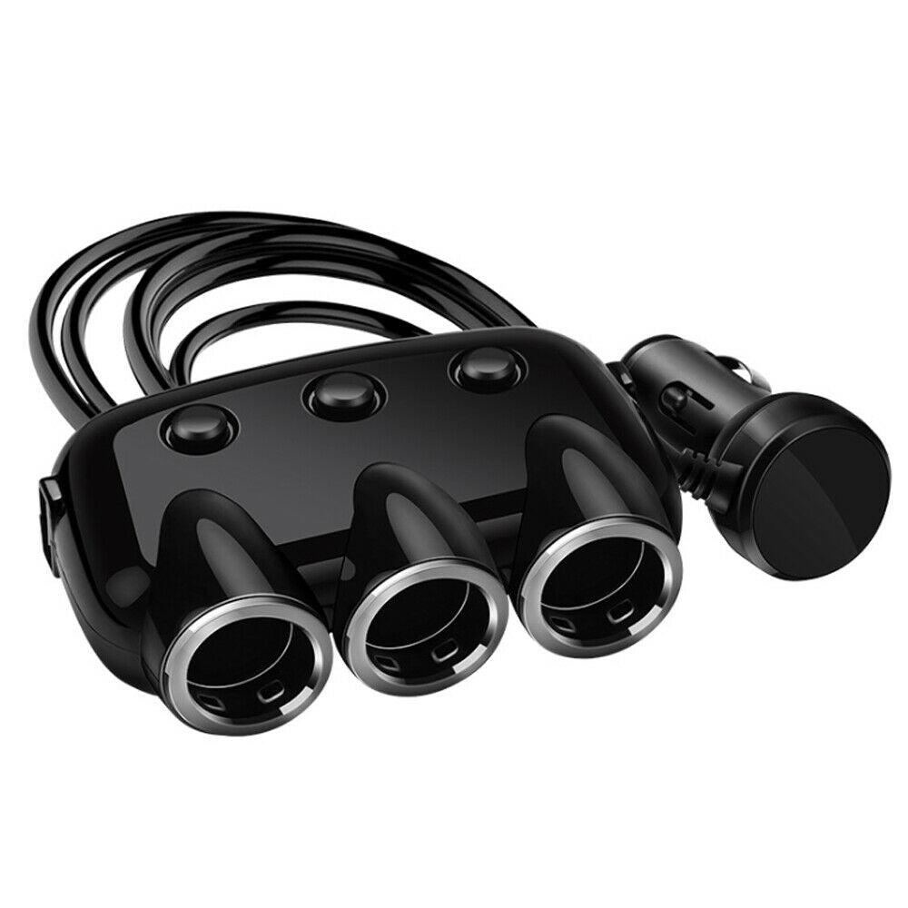 12V 3Way Car Cigarette Socket Lighter Splitter Cell Phone Power Charger Adapter!