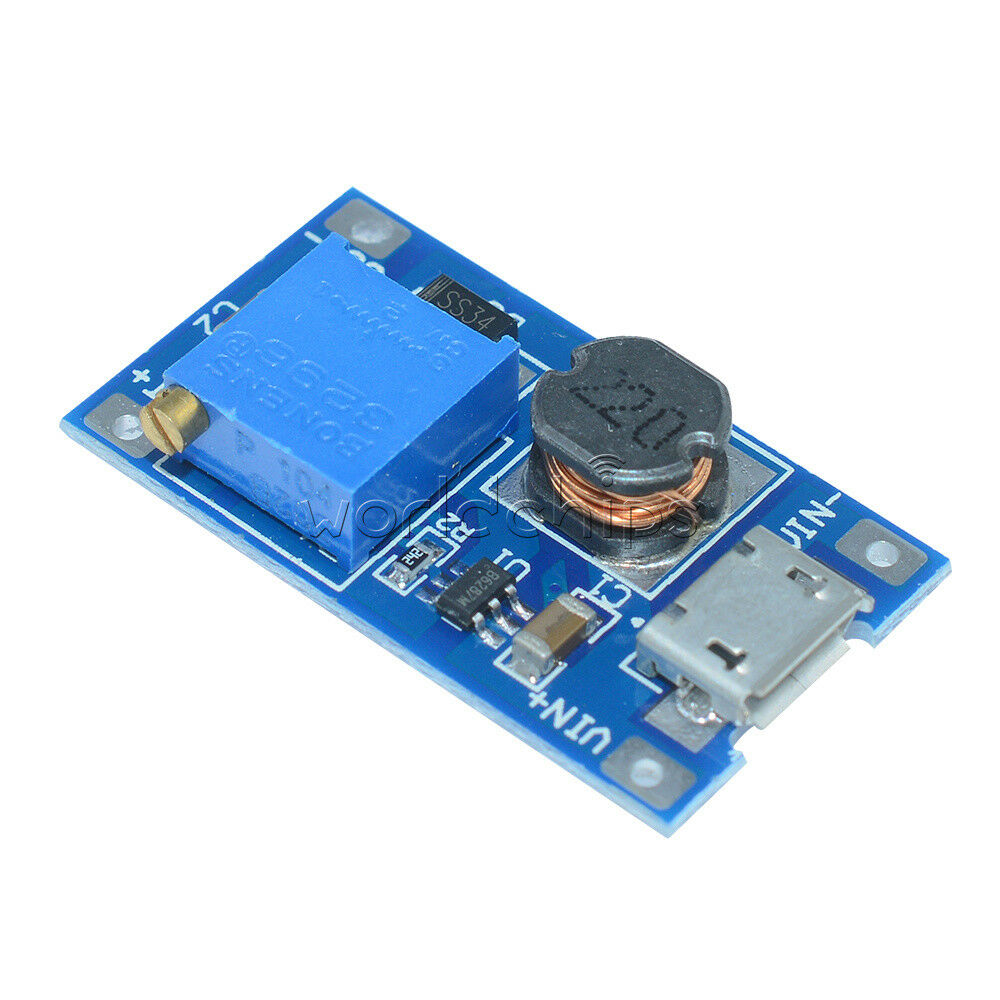 2A Booster Board DC-DC Step up MT3608 USB Module 2~24V to 5~28V Replace XL6009