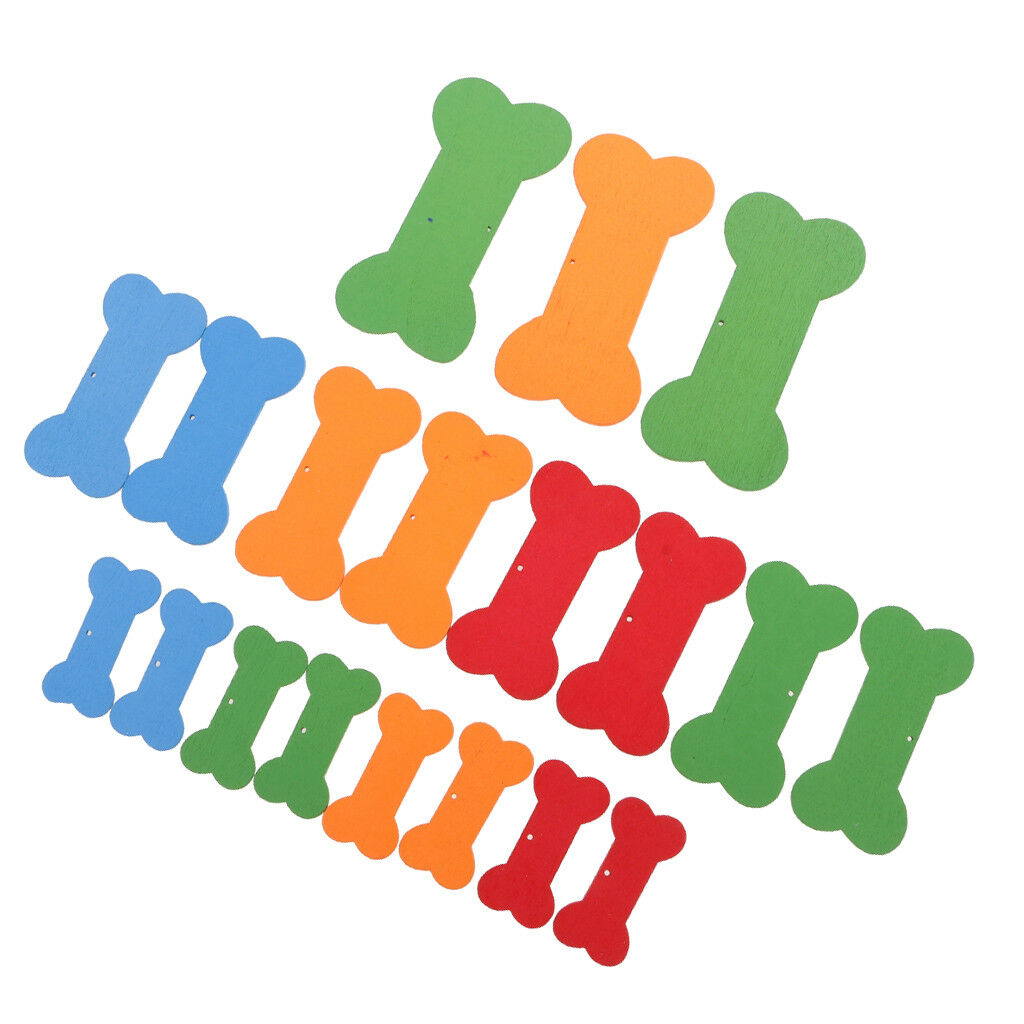 20pcs Mixed Size Colors Bone Shapes Crafts Embellishment FOR   Home Decor