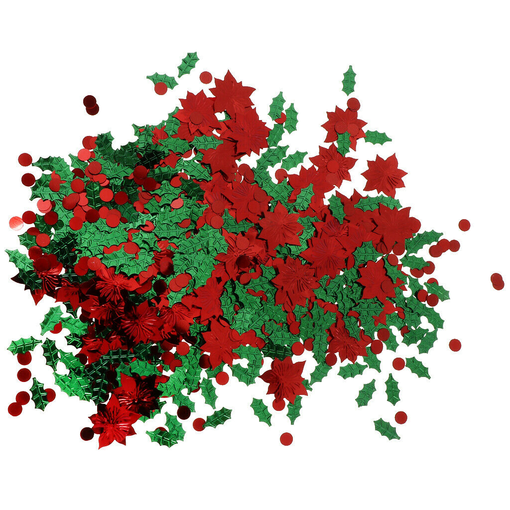 MagiDeal 30g Christmas Table Confetti Xmas Leaf \u0026 Flower Party Decoration