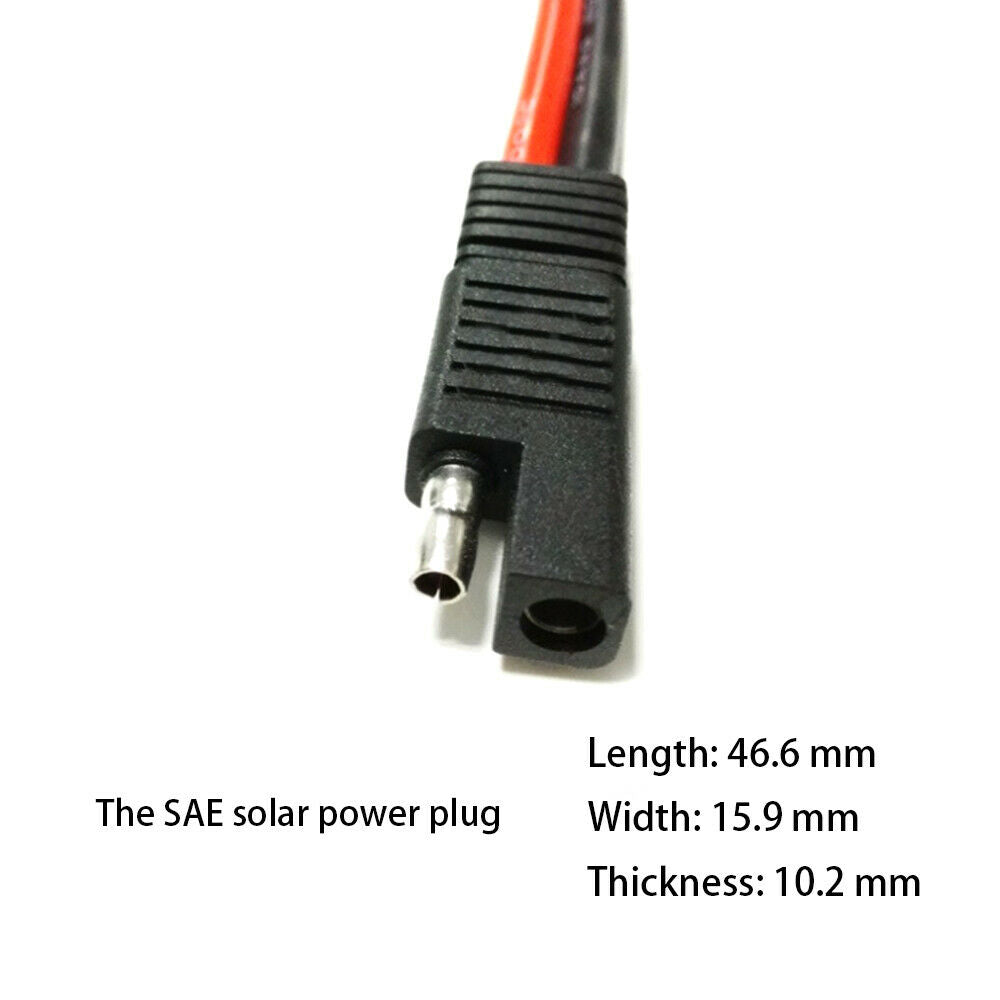 15CM SAE Plug to EC5 Female Power Cord Car Battery Solar Battery Cable 10AWG