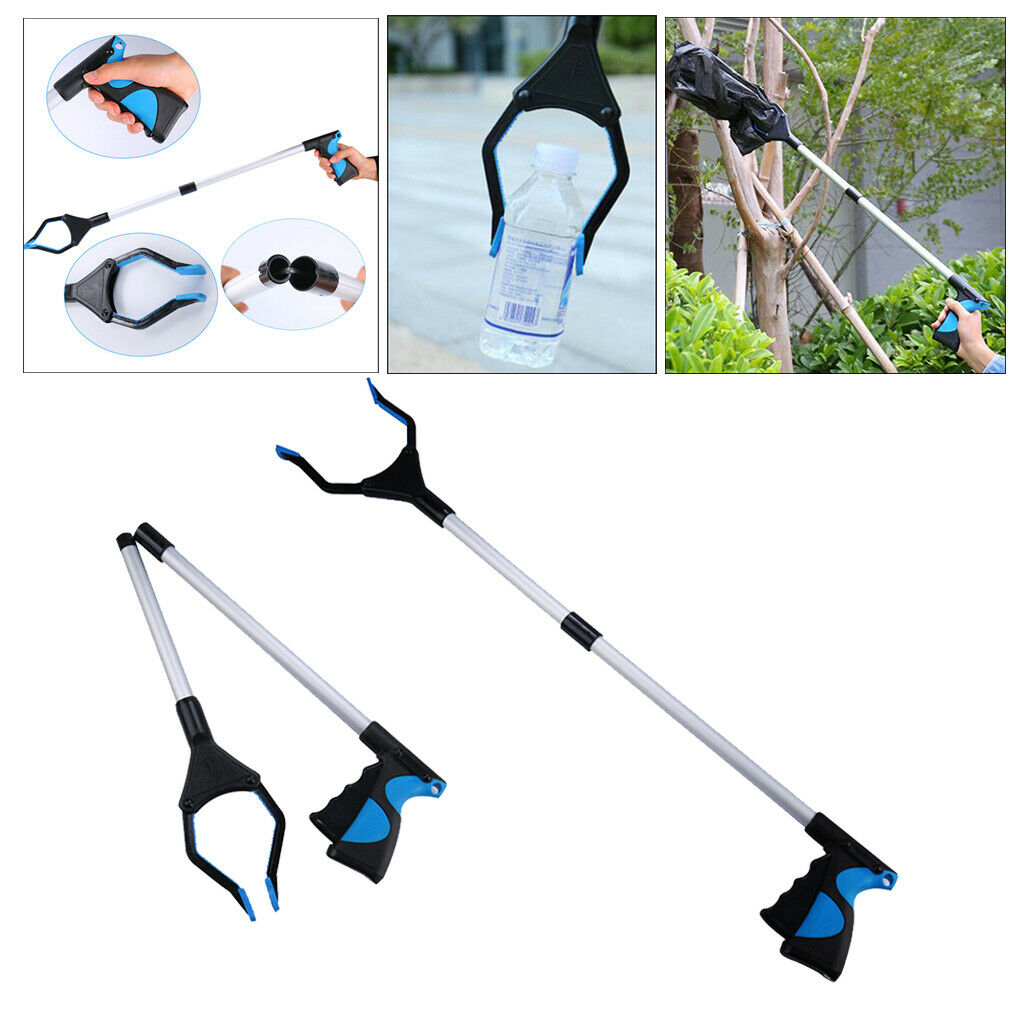 2x Aluminum Alloy Long Folding Grabber Reacher Litter Picker Reach Tool