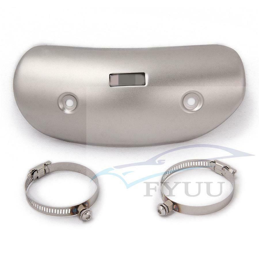 195mm/7.8" Motorcycle Exhaust titanium Look Protector Heat Hot Shield Cover
