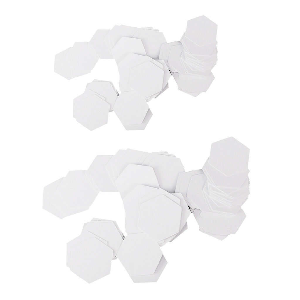 200Pcs Hexagon Paper Quilting Template Paper Piecing Patchwork 22mm 26mm