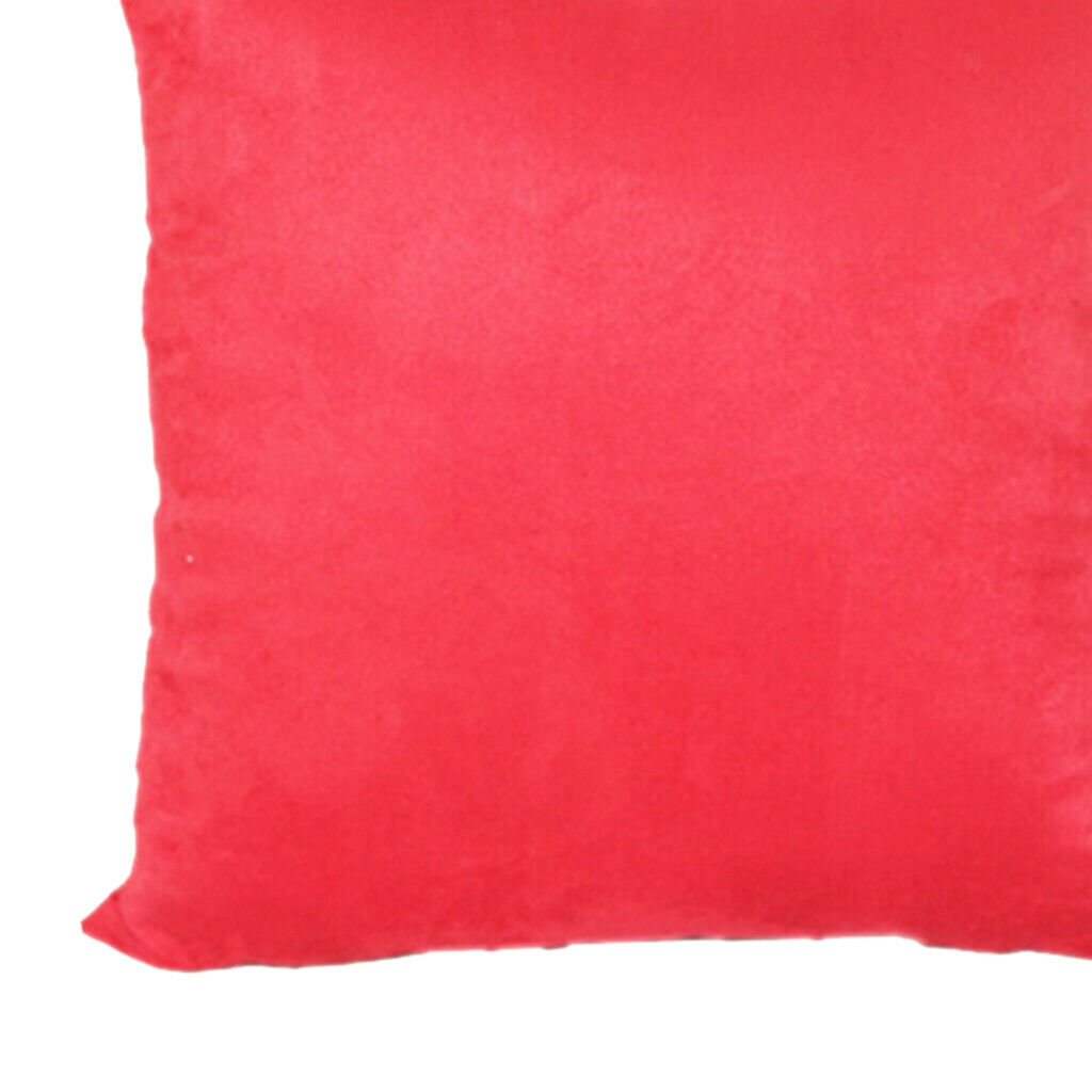 Red Suede Pillowcase Pillow Cover for Sofa Office Home Book Store Ornaments