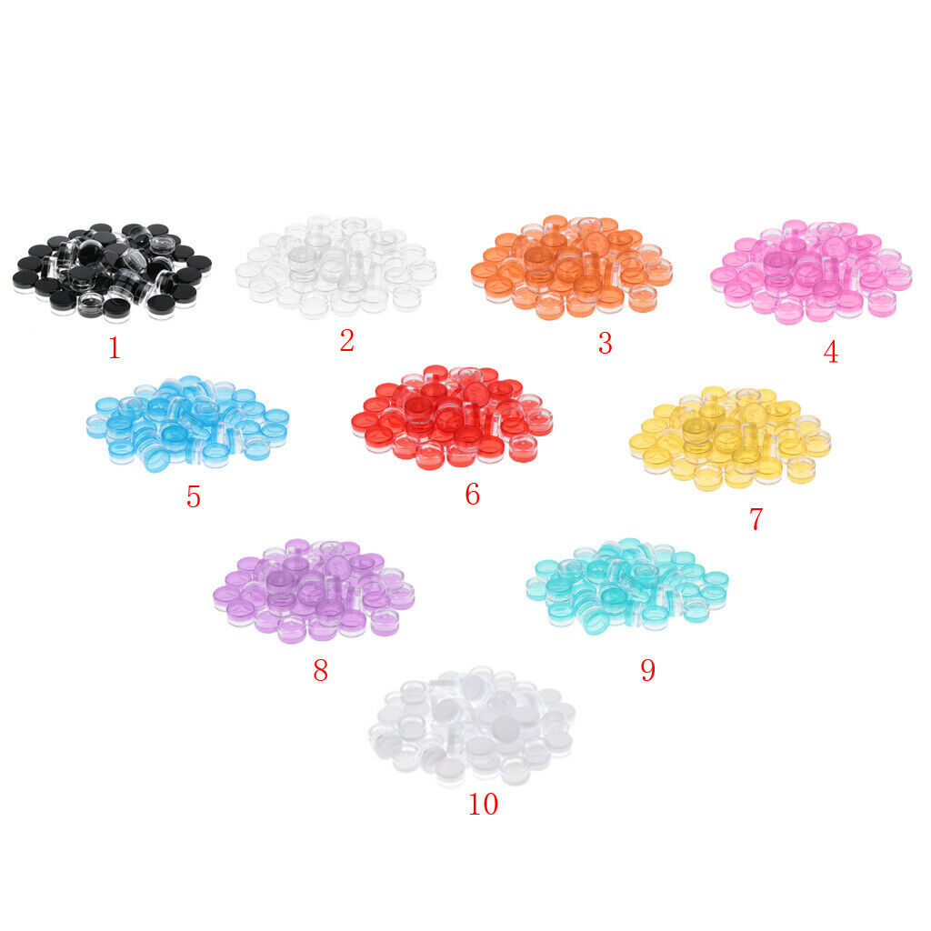 50x Makeup Eyeshadow Jars Pots Portable Powder Lip Balm Cosmetic Case 5g