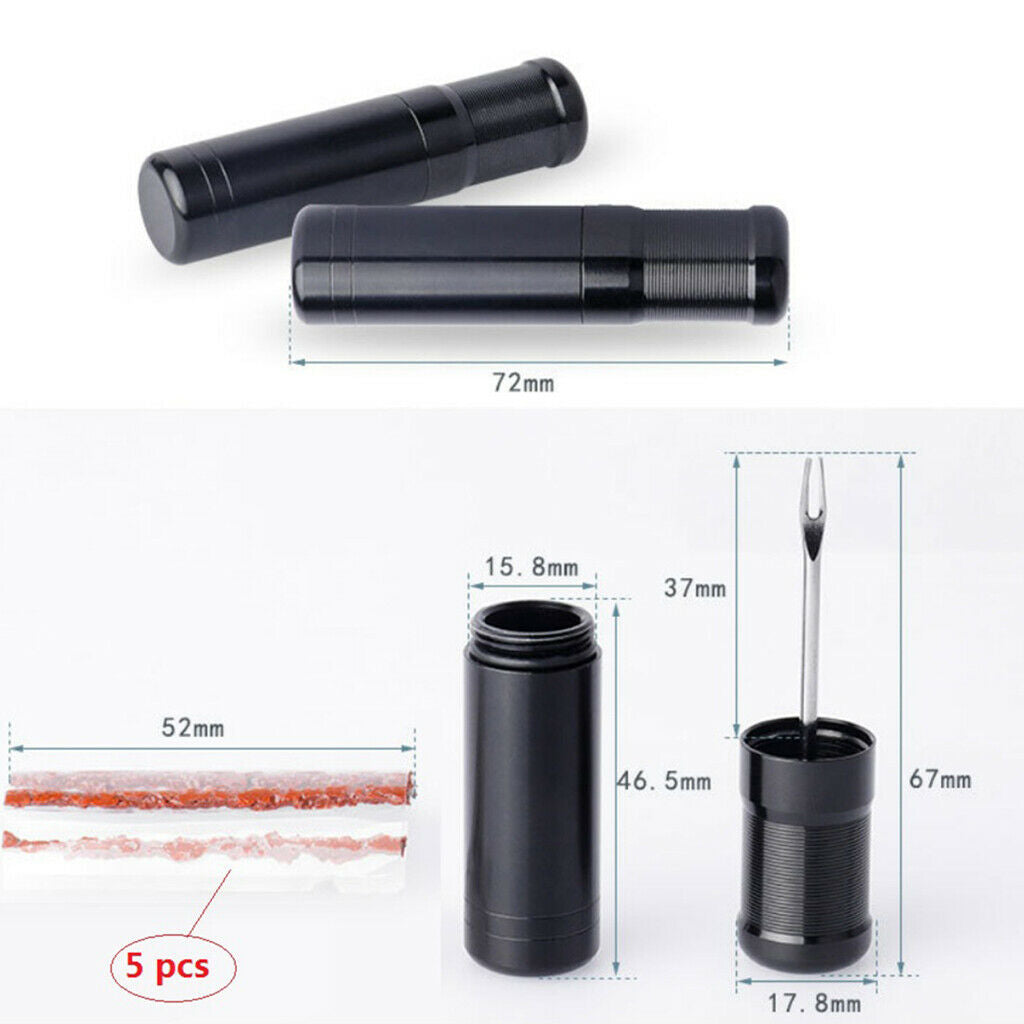 Portable Tubeless Tyre Puncture Repair Kit Bike Bicycle Tire Emergency Tool Kit