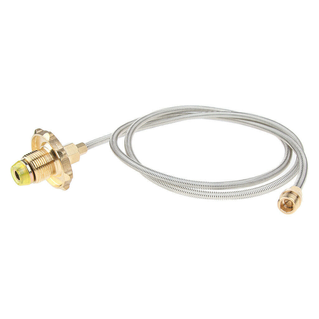 Camping Stove High-Pressure Propane Hose and Adapter for Flat Gas Tank 106cm