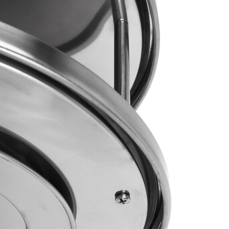 Spice Rack Stainless Steel Organizer Tray Turntable Rotating 2 Level Tabletop T8