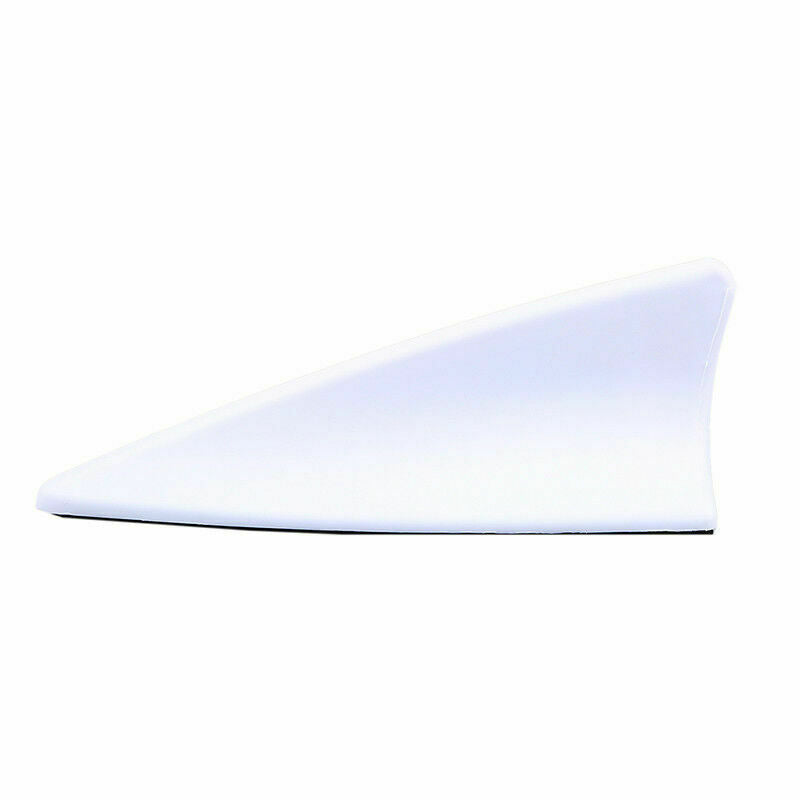 White Car Decorative Dummy Roof Shark Fin ABS Antenna Aerial Spoiler Universal