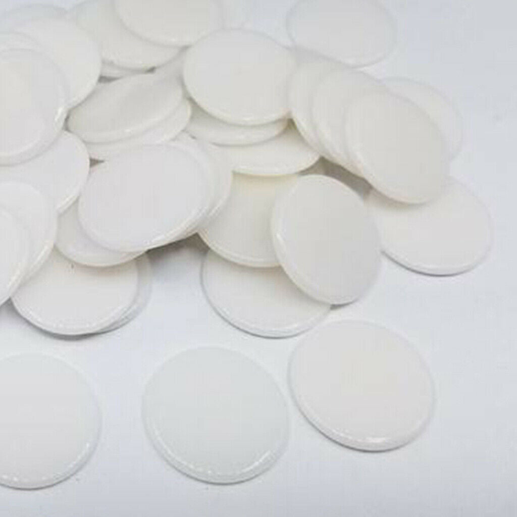 100pcs Poker Chips Solid Color Game Currency Family Games Accessory white