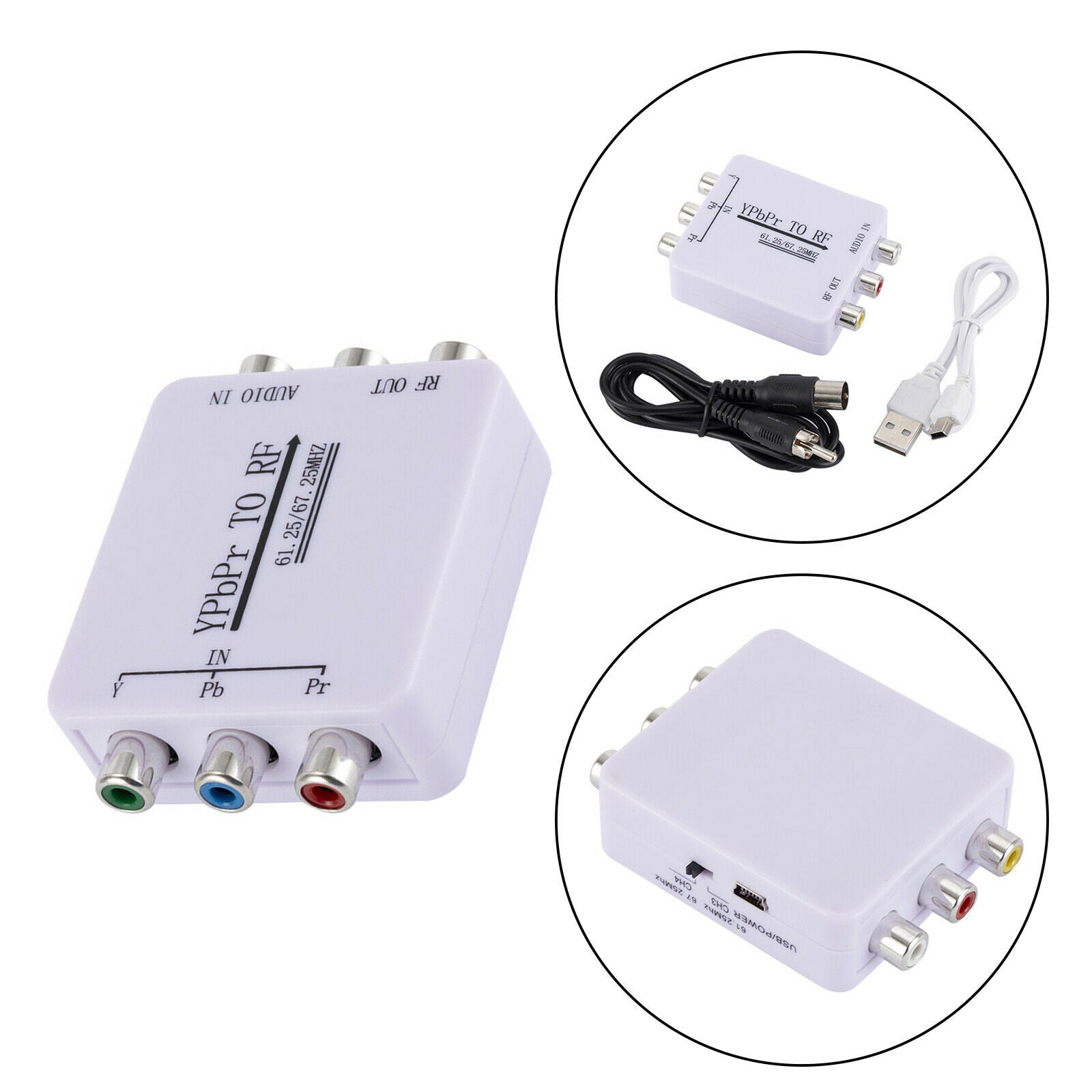 Analog Audio to RF Radio Converter RCA to HDMI Supporting PAL for HD TV /PC
