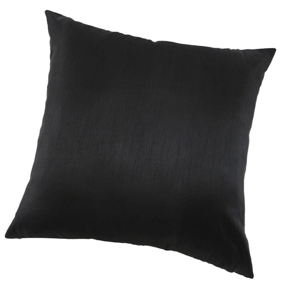 Solid Color Super Soft Cozy Velvet Sofa Pillowcover  Black_50x50cm