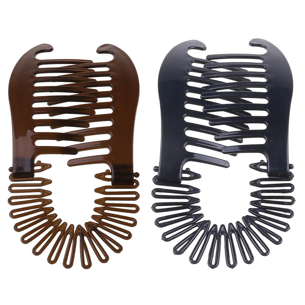 2 Colors Hollywood Large Comb Banana Clip Hair Riser Claw Hair Accessory Women