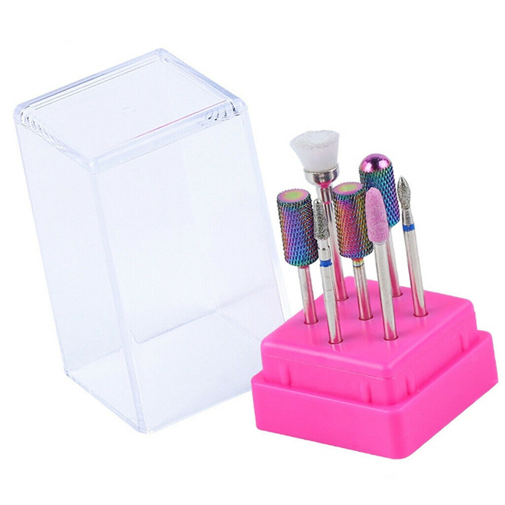Carbide Nail Drill Bits Set 7Pcs Acrylic Nail File Drill Bit Manicure Pedicure,