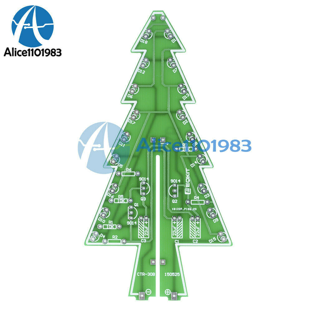 Christmas Trees LED DIY Kit Professional Red Green Flash LED Circuit