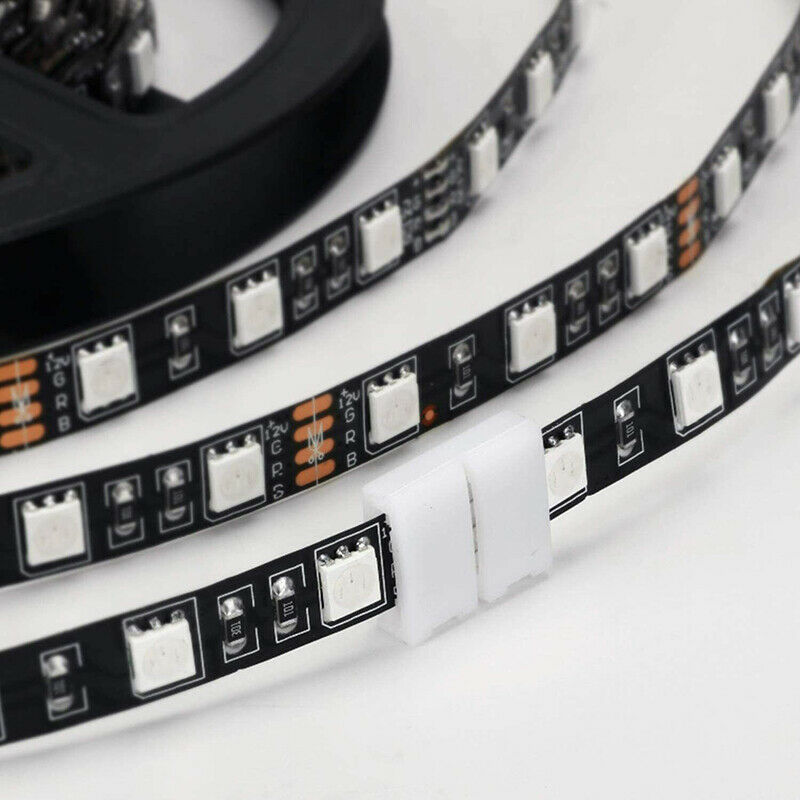 10pcs 4-pin 10mm  Solderless Gapless Connector for SMD 5050 RGB LED Strip Light