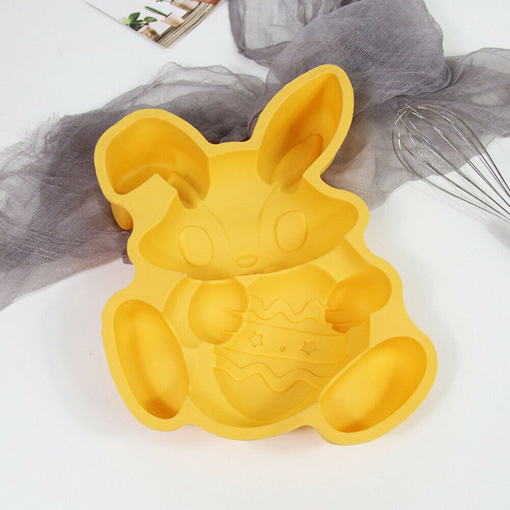 DIY Cake Mold Easter Bunny Silicone Chocolate Pastry Molds Kitchen Gadget @