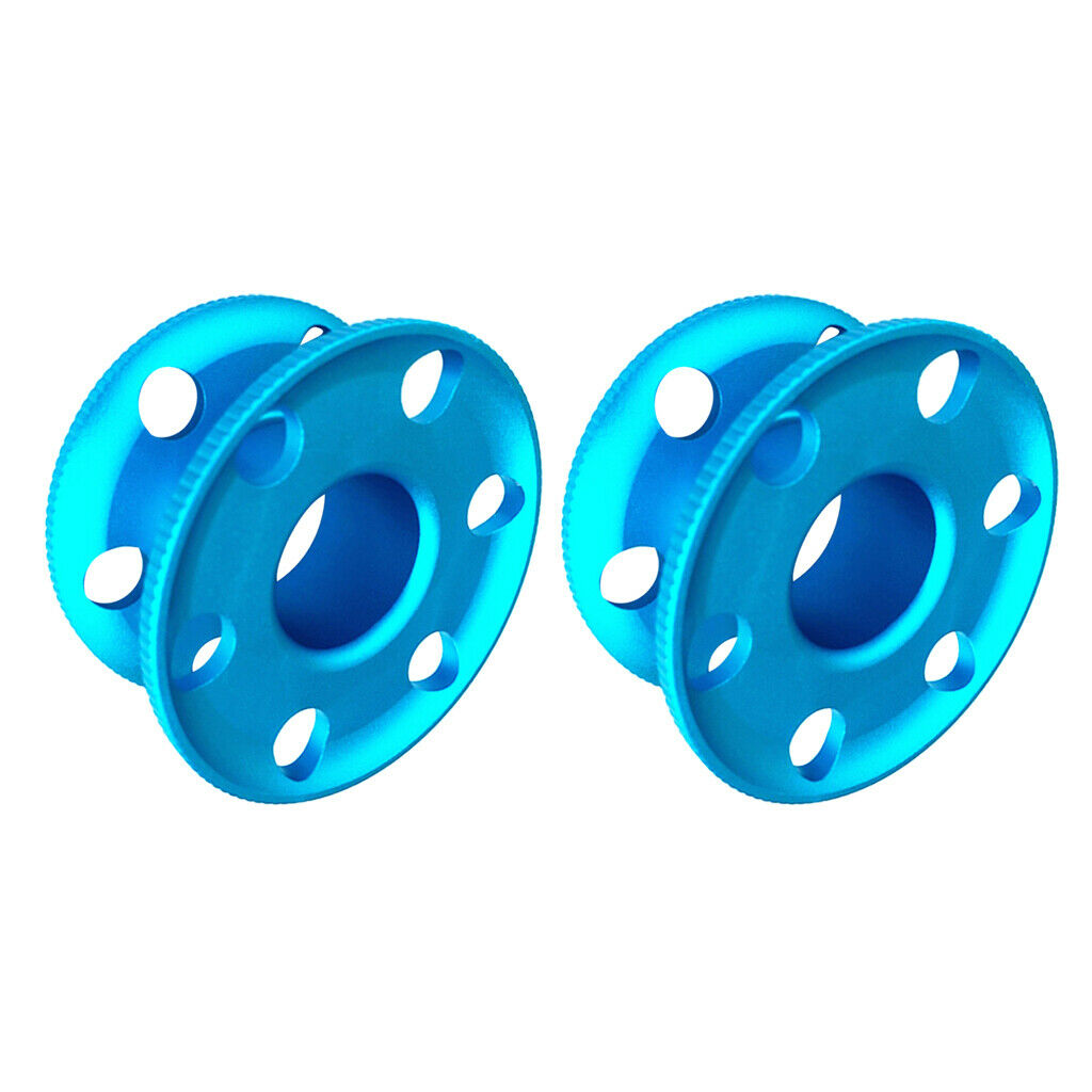 2x Aluminum Diving Finger Spool Reel Guide Line Spool
