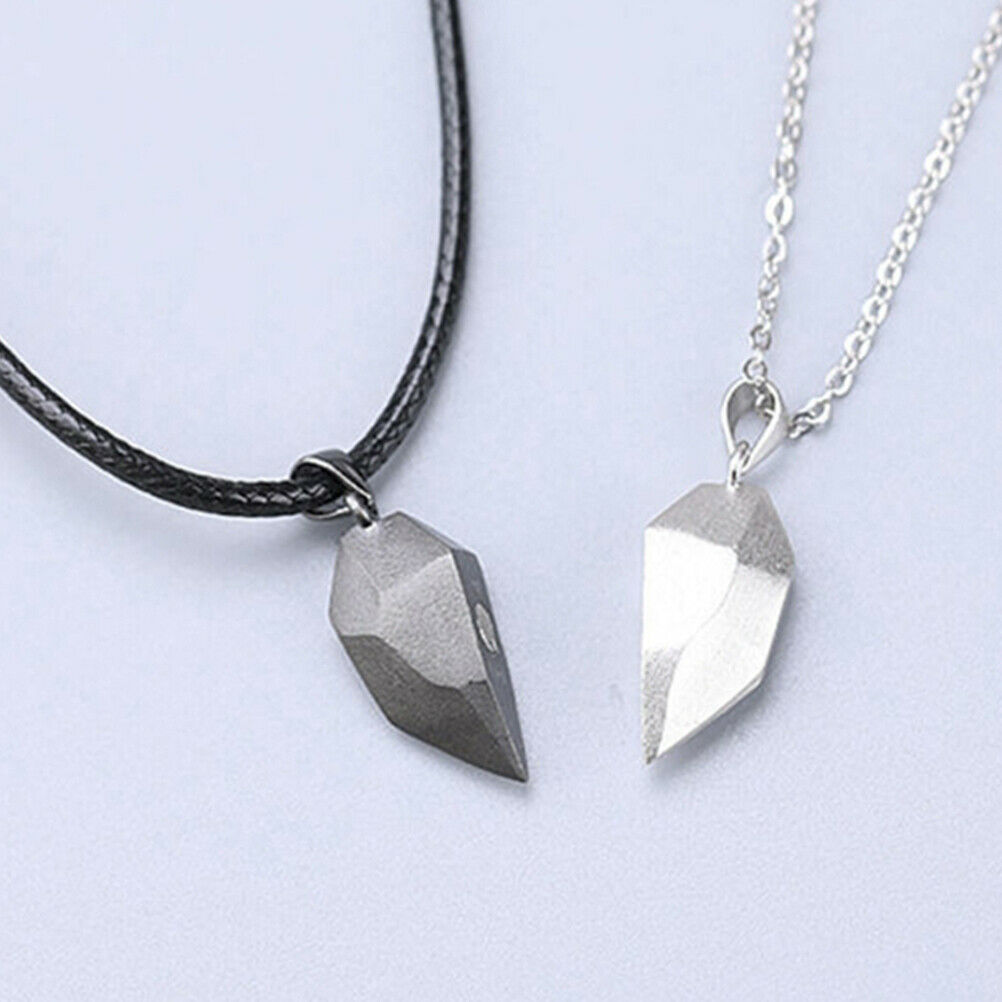 Wishing Stone Magnetic Necklace Couple Necklace Adjustable Heart shape