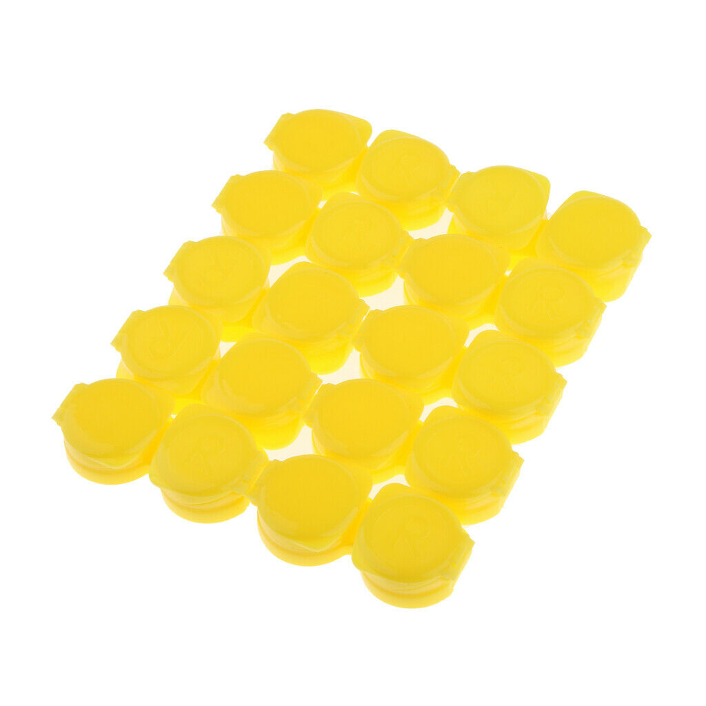 10 Pieces  Travel -top  Eyes Container Storage Cases - Yellow, as described