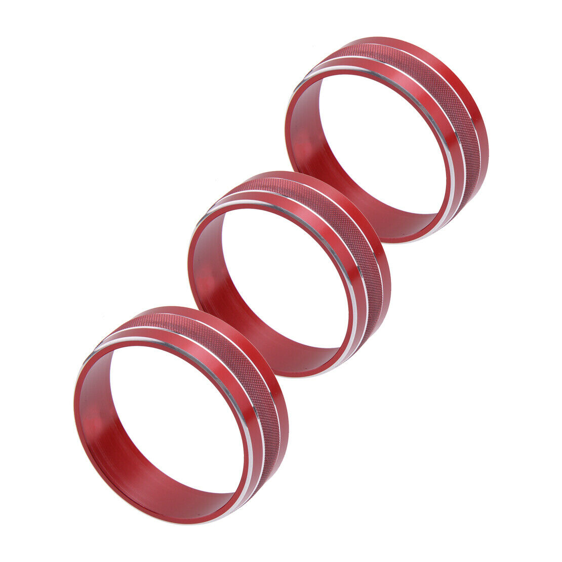 3x Aluminum AC Knob Control Cover Rings Trim Fits For Dodge Challenger 2009-2014