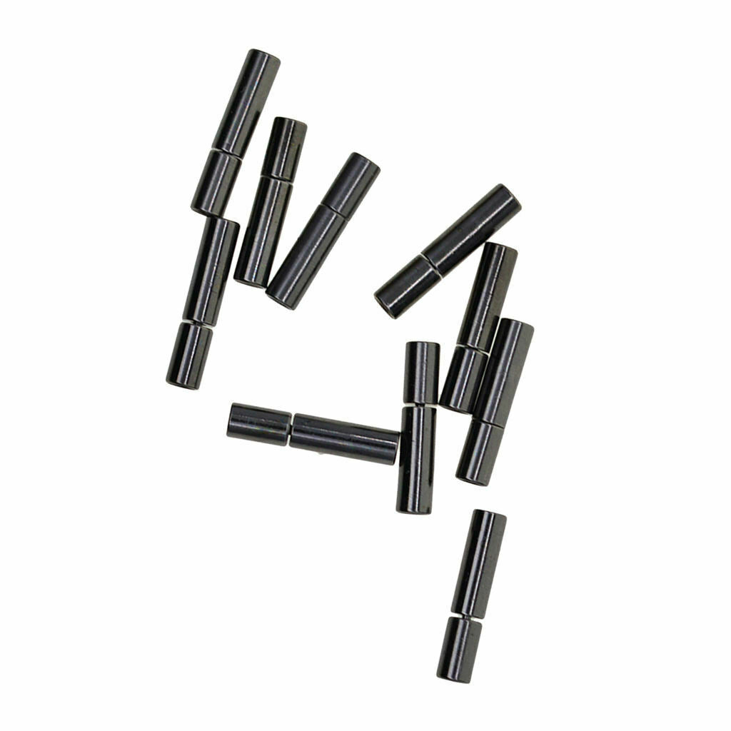 10 Set Black Glue In Bayonet Tube Clasp DIY Bracelet End Caps For 2mm Cord