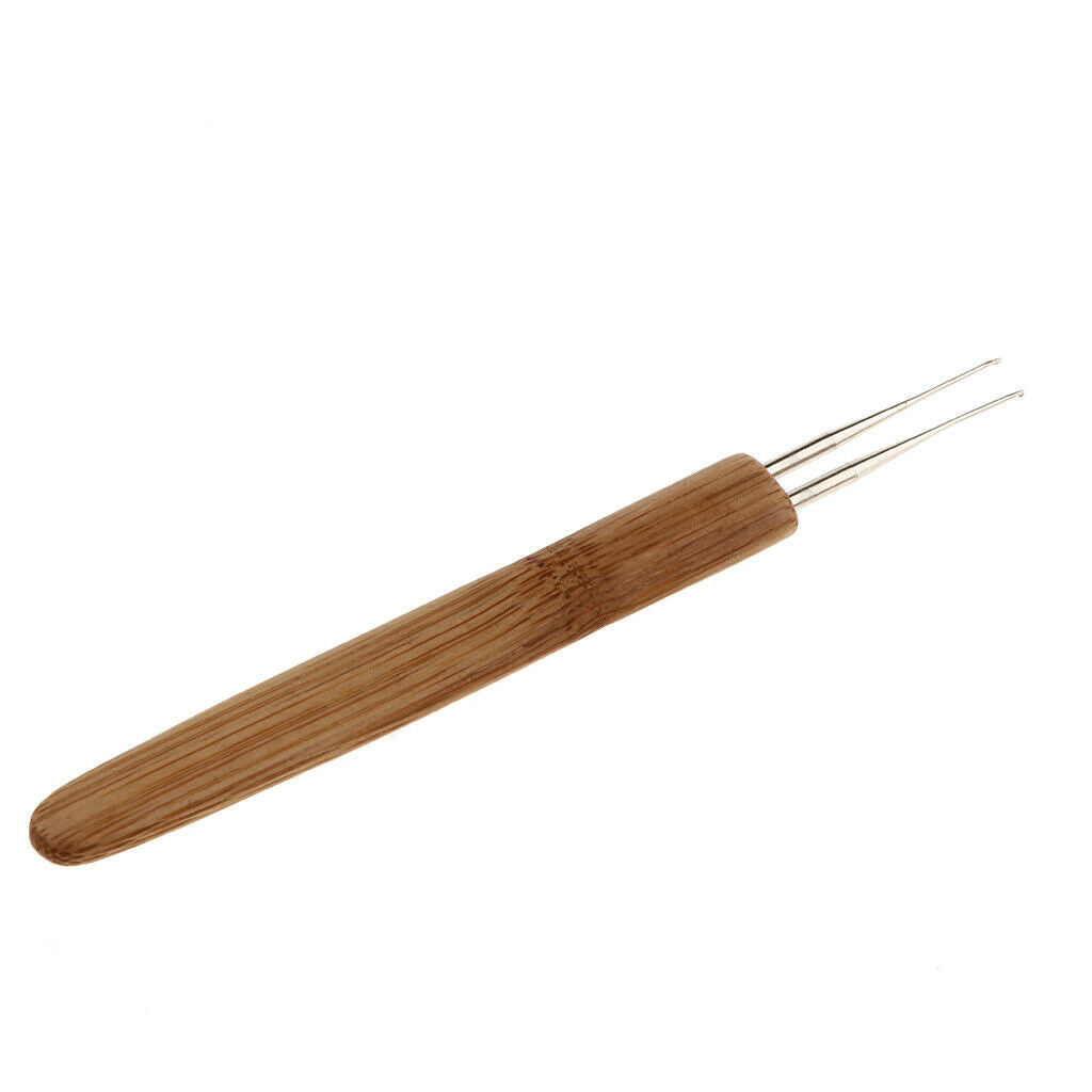 7Pcs Dreadlocks Crochet Hooks Tool Set 1 Hook,2 Hooks 0.5mm Bamboo Crochet