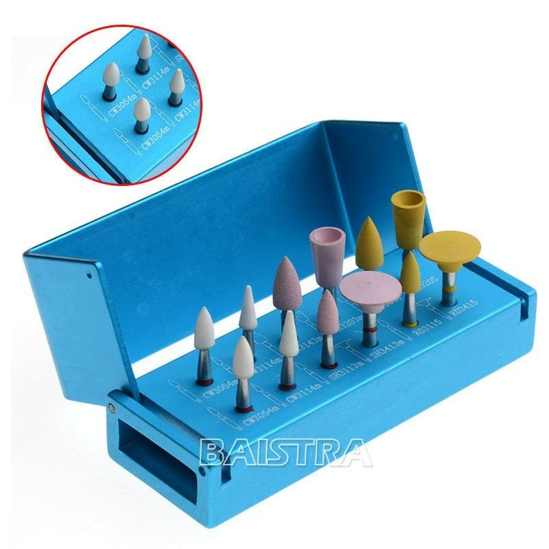 5Pcs Dental Diamond Bur Silicone Polisher Polishing Burs RA 2112 For Porcelain