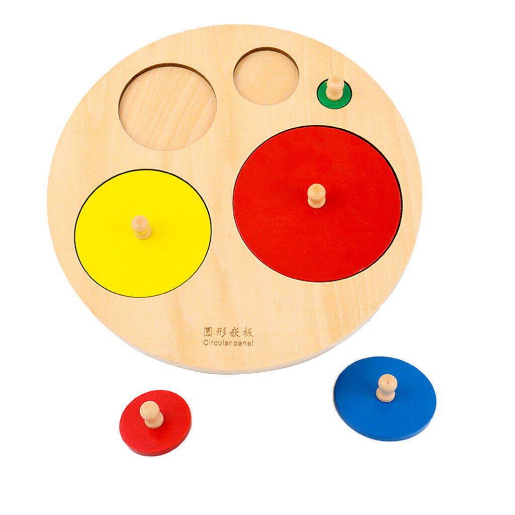 Children Wooden Geometry Blocks Insert Board Toys Education