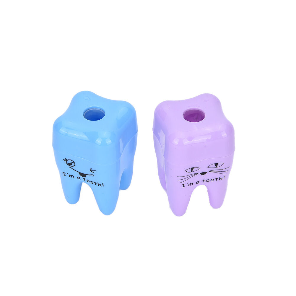 Super Cute Tooth Pattern Pencil Sharpener School Kid's Office Supplie.l8