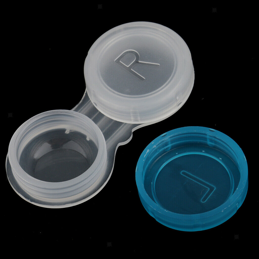 20 Pieces Mini Transparent Contact Lens Box Travel Soaking Case Container