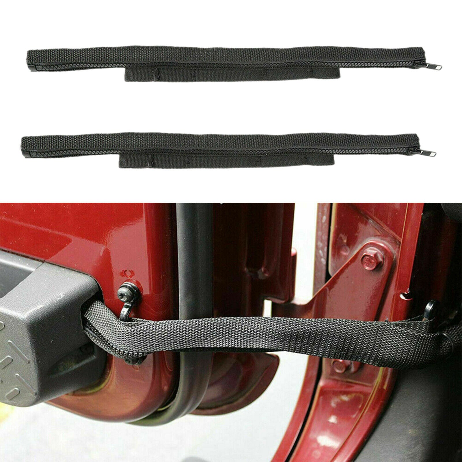2Pcs Car Black Door Limiting Straps Replaces for Jeep Wrangler JK 2007-2017