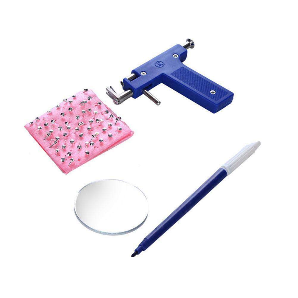 Ear Piercing Gun Earrings Studs Nose Navel Body Piercer Safety Tools Kit @