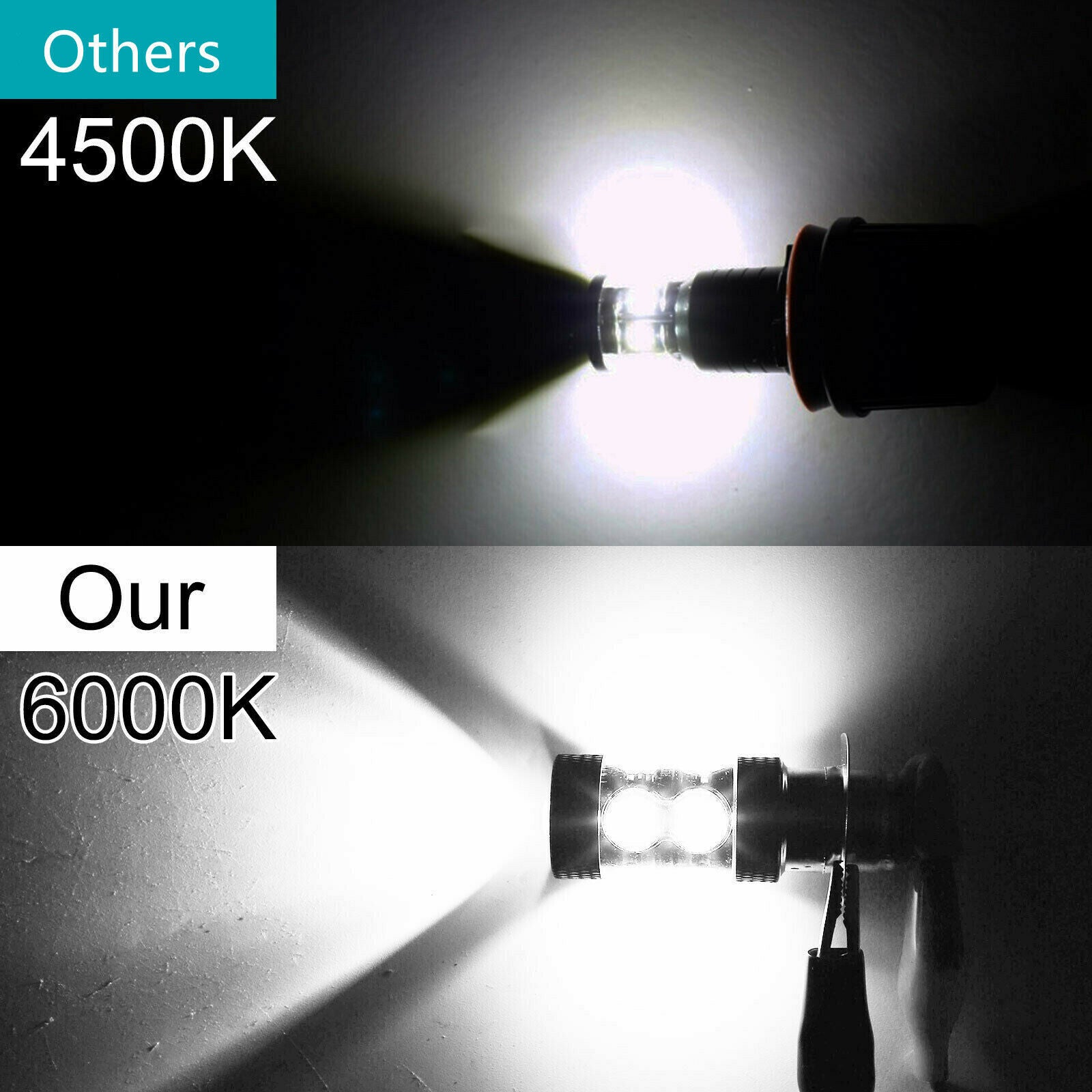 2PC 6000K HID White H6M LED Headlight For Yamaha YFZ450R Rhino 700 Raptor YFM660