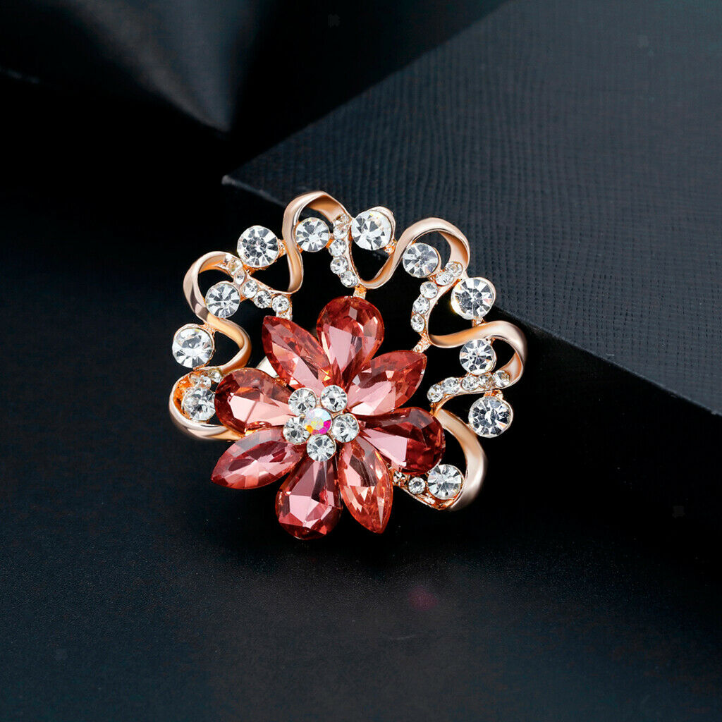 Women Scarf Buckle Ring Clip Holder Silk Scarves Jewelry Crystal Brooch Gift