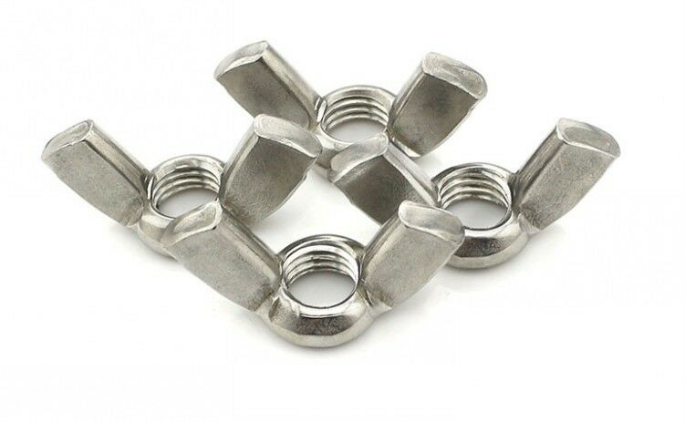 12Pcs Stainless Steel Wing Nut Right Hand Thread M6 x 1 [M_M_S]