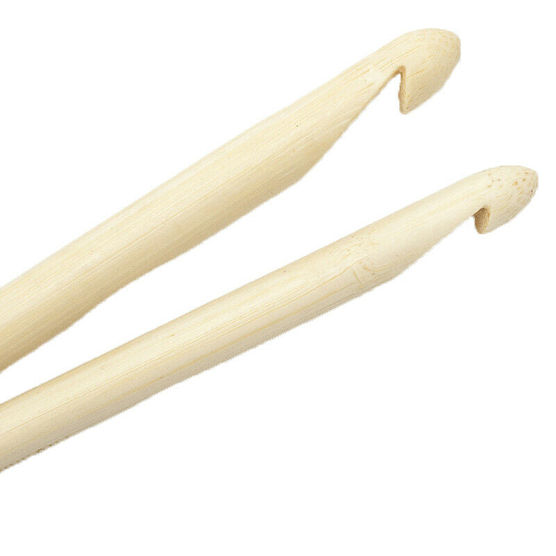 1Pair Big Wood Crochet Hook 11mm 13mm Weaving Needle Wooden Knitting Hoo.l8